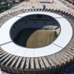 Vista aérea do Mineirão, em Belo Horizonte, palco da final da Libertadores de 1997.