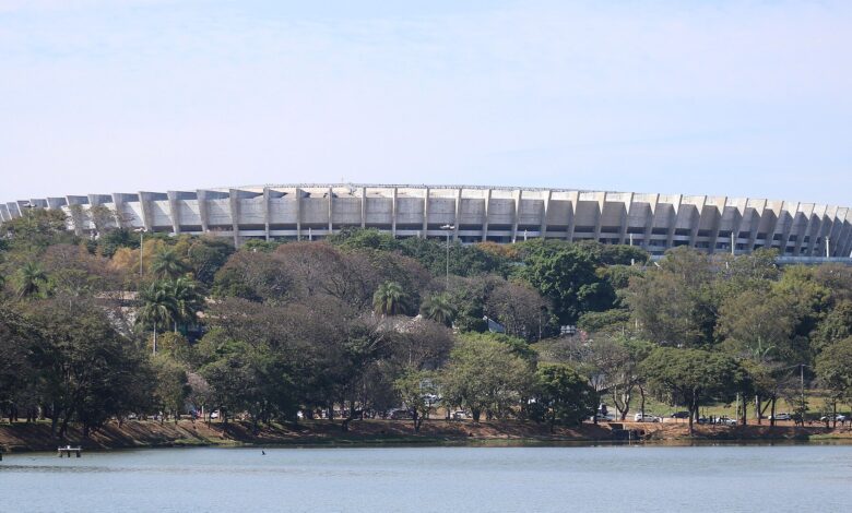 Vista do Mineirão, em Belo Horizonte, estádio onde o Cruzeiro manda seus jogos.